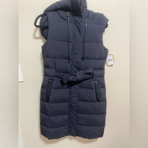 NWT Michael Kors Hooded Black Vest XS